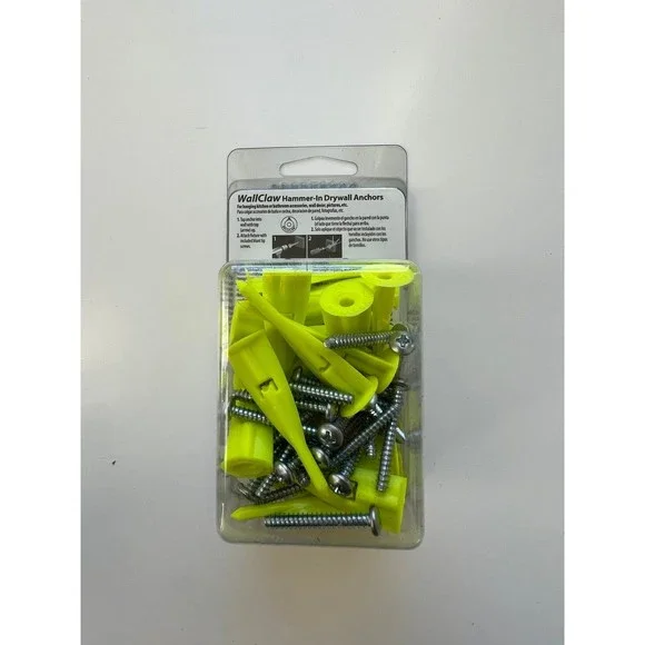 BNIB WallClaw Drywall Wall Anchors w/ Screws Hammer-In SDWS22400DB-RC12 Qty 25pk - Picture 3 of 4